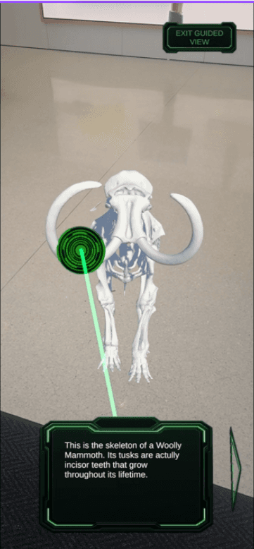 Guided view walkthrough