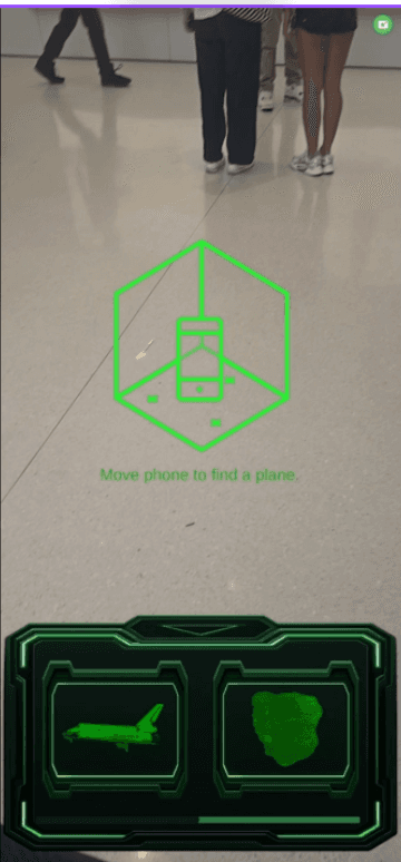 Select an object and touch the screen to place