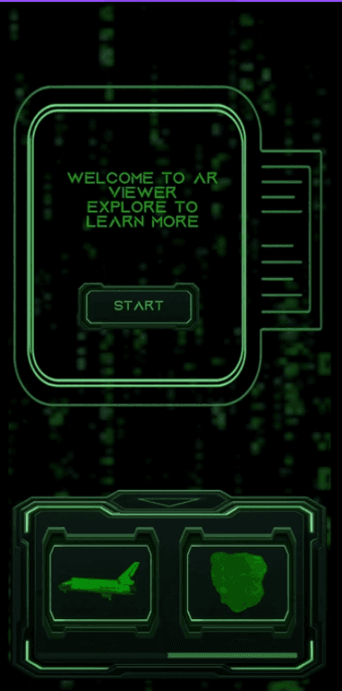 AR Artifact Explorer app interface